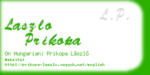 laszlo prikopa business card