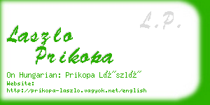 laszlo prikopa business card